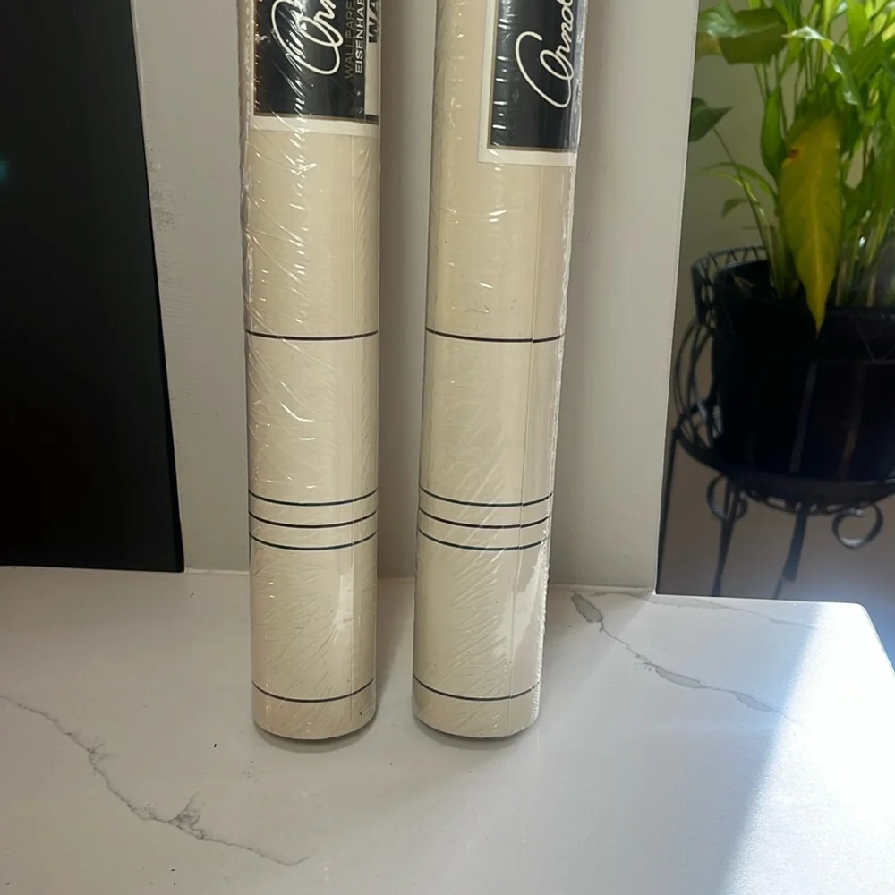 Arnold Palmer Eisenhart Wallpaper Cream: Brown/Green Stripe AP01028 2 Dbl Rolls